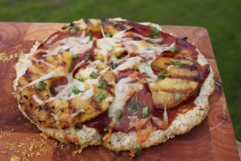 Hawaiian BBQ Pizza with Paleo Crust
