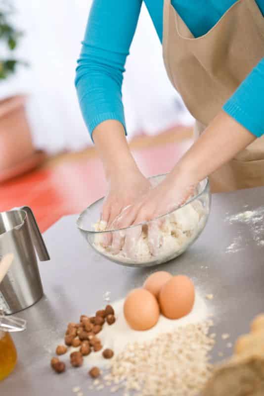 Baking - Hands of woman kneading healthy dough