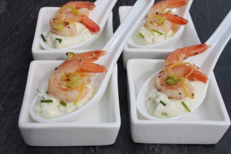 Shrimp with Feta & Lemon Dip
