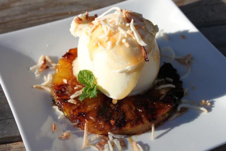Grilled Rum Pineapple with Coconut Ice Cream