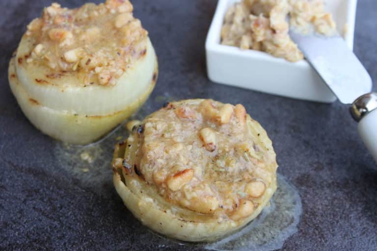 Grilled Onions with Pine Nut Butter