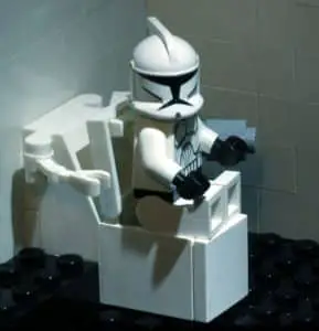 Storm Trooper in Restroom