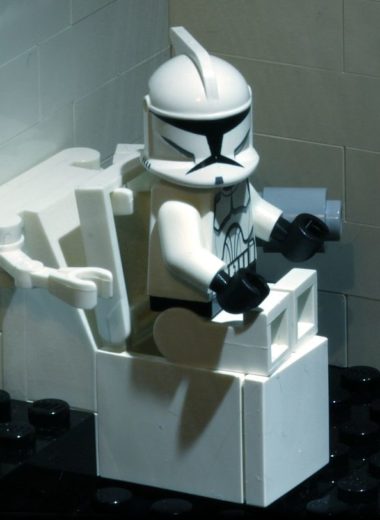 Storm Trooper in Restroom
