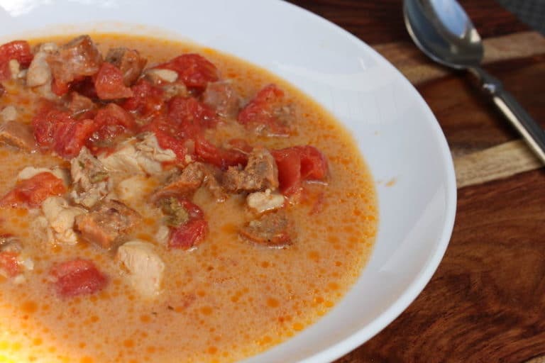 Spicy Tomato & Chicken Chorizo Soup