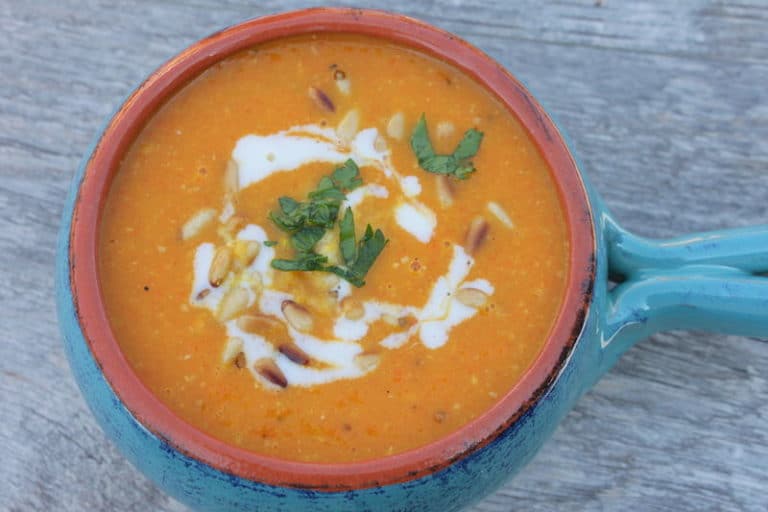Carrot & Toasted Pine Nut Soup