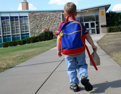 Boy Going to School