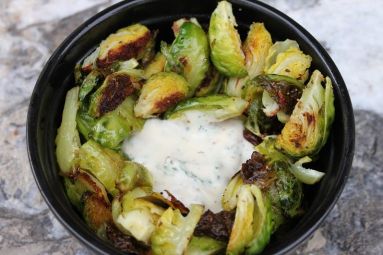 Roasted Brussels Sprout Wedges with Aioli