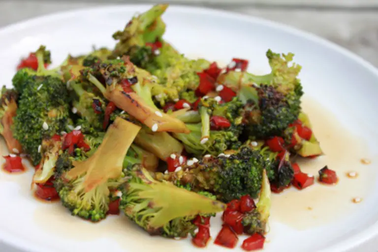 Charred Broccoli & Red Peppers with Sesame Glaze