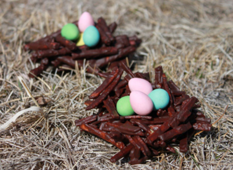 Chocolate Pretzel Nests