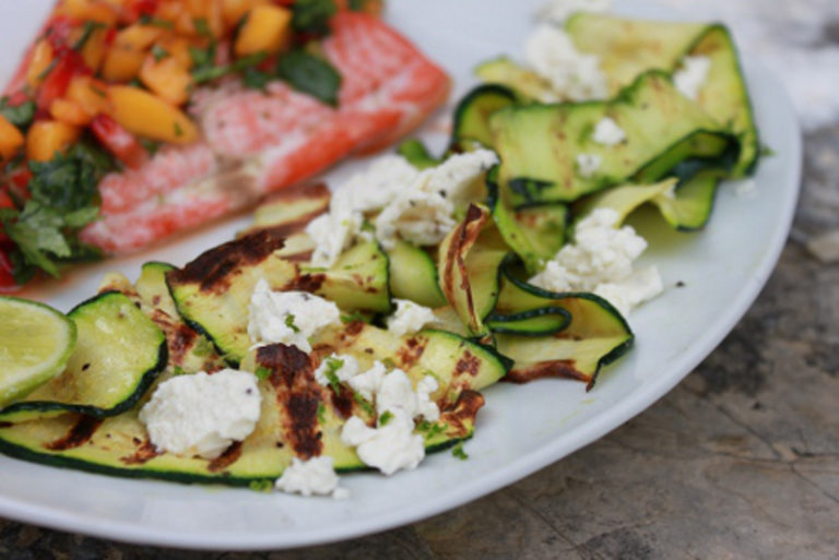 Grilled Zucchini with Feta & Lime