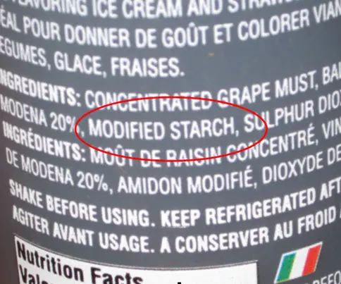 Modified Starch Label