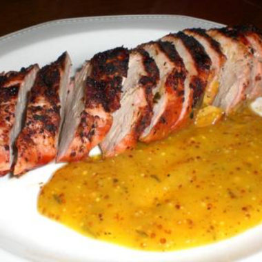 Pork Tenderloin with Orange Mustard Sauce