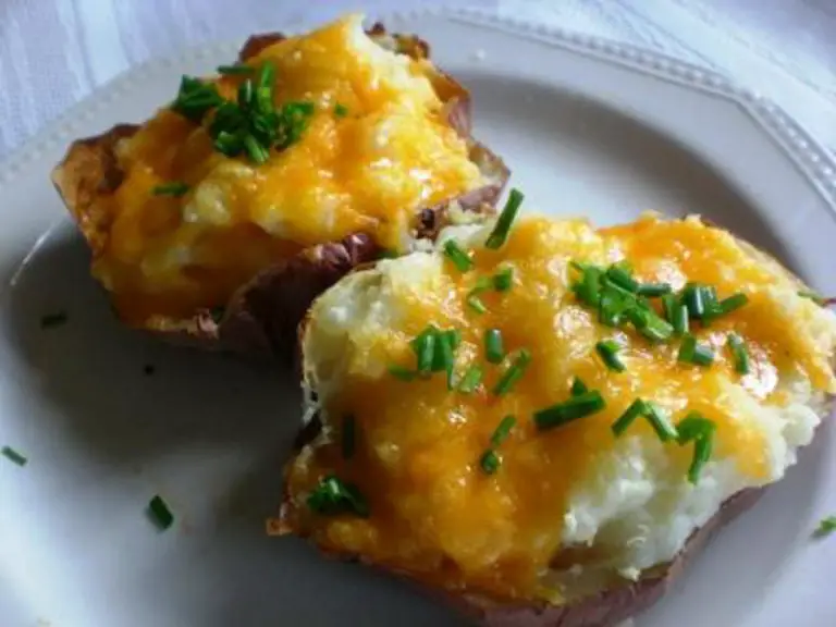 Twice Baked Potatoes with Cheddar